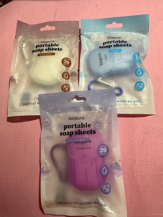 Biopure Other - biopure Portable Soap Sheets - Lavender, Coconut, Fresh (Assorted)